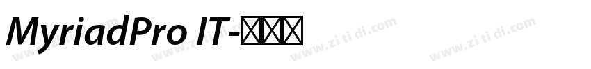 MyriadPro IT字体转换